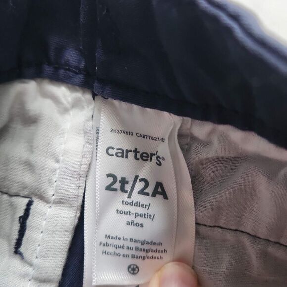 Carters Toddlers Navy Chino Pants- Size 2T - Picture 4 of 4